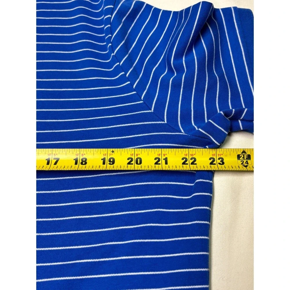 Polo‎ Ralph Lauren Men's Blue Striped Polo Shirt Casual Golf Preppy Medium